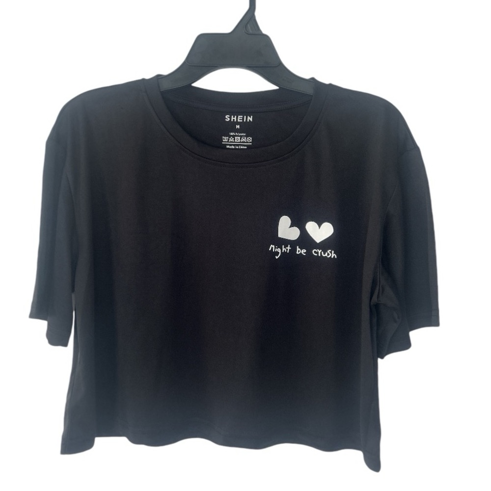 Women's Solid Color Crop Top With Short Sleeves And Round Neckline
